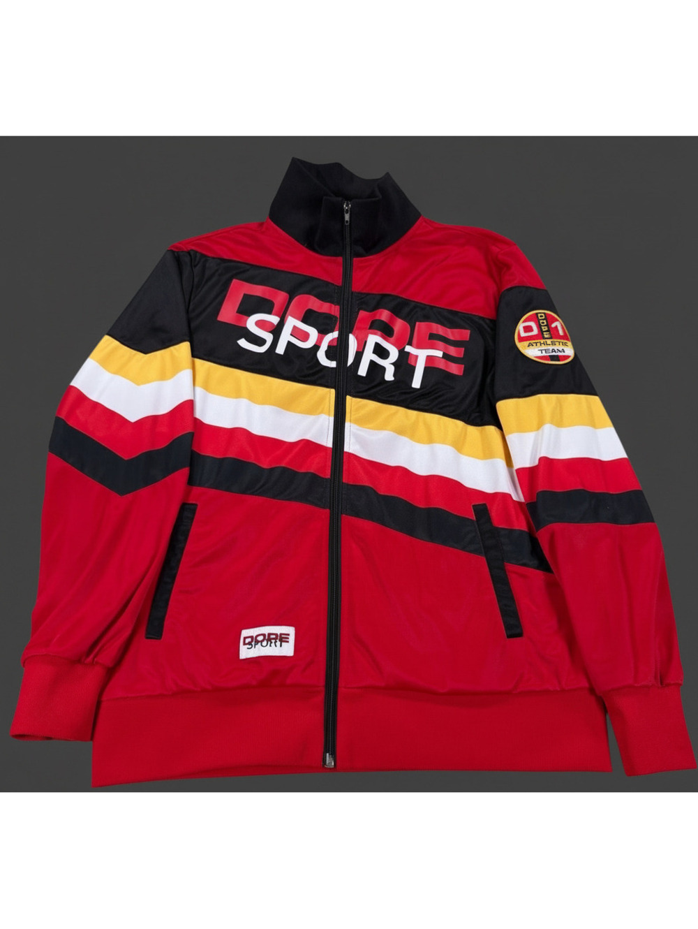 Dope Sport Colorblock Track Jacket Red Black Yellow White